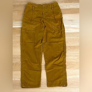 Free people, jeans pants, mustard, gold, yellow size 0